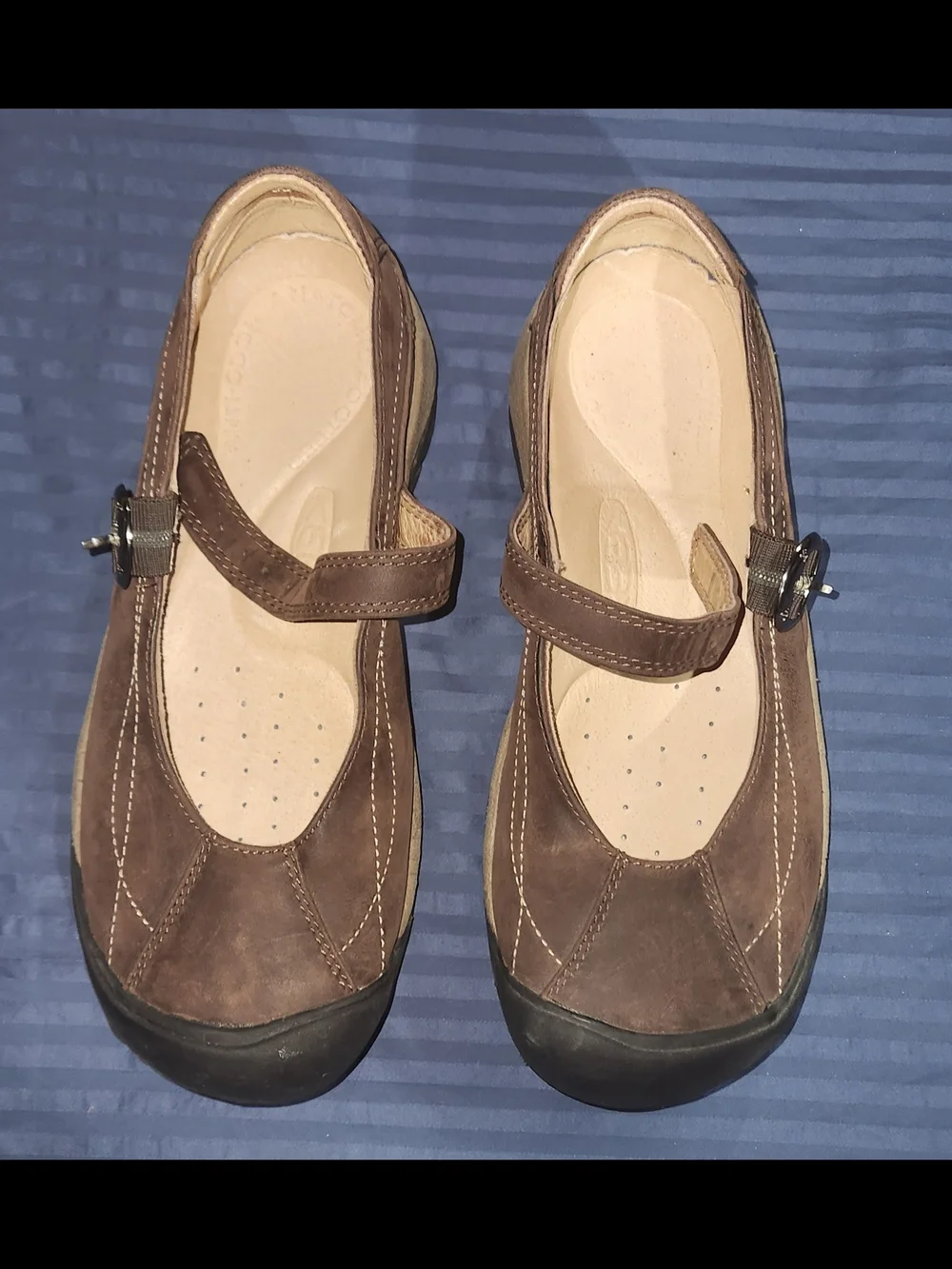 Keen Presidio II Mary Jane Women Brown Leather Granola Size 7.5